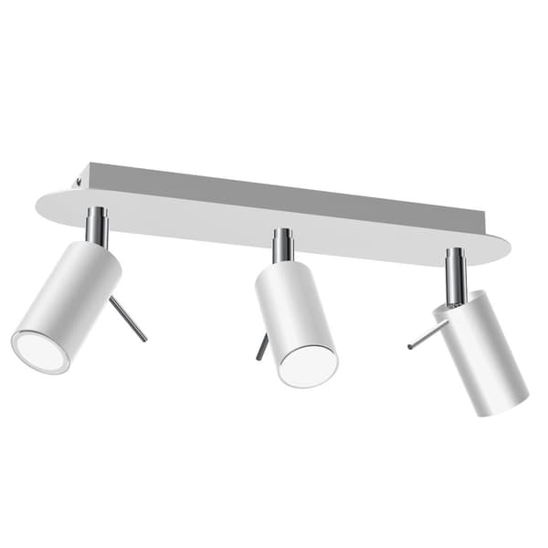 Taklampa PRESTON WHITE/CHROME 3x mini GU10
