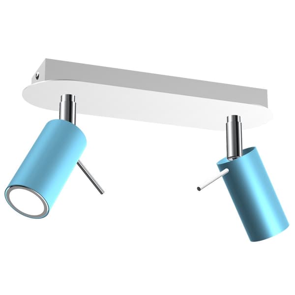 Loftslampe PRESTON BLÅ/HVID 2x mini GU10