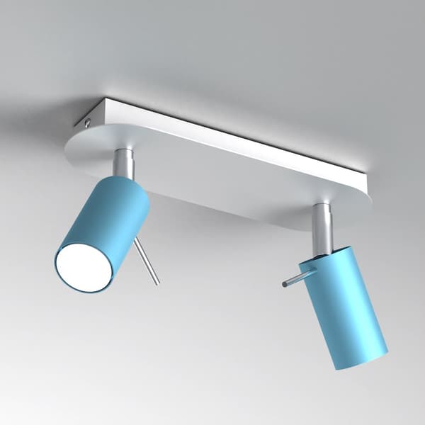 Loftslampe PRESTON BLÅ/HVID 2x mini GU10