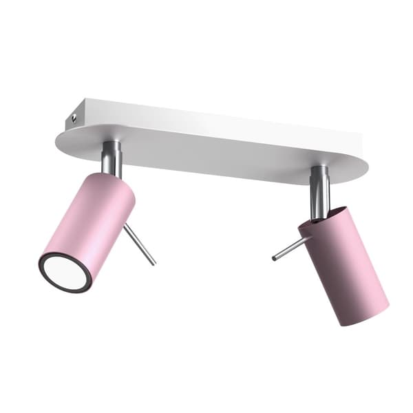 Loftslampe PRESTON PINK/WHITE 2x mini GU10