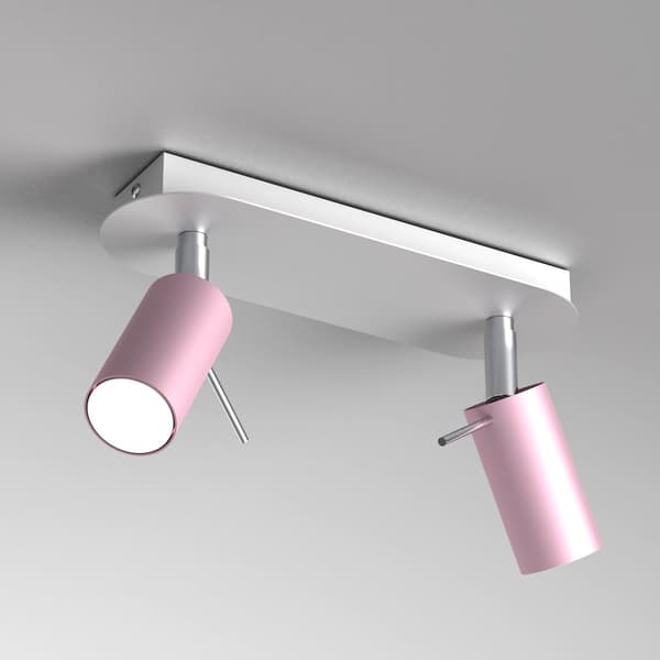 Loftslampe PRESTON PINK/WHITE 2x mini GU10