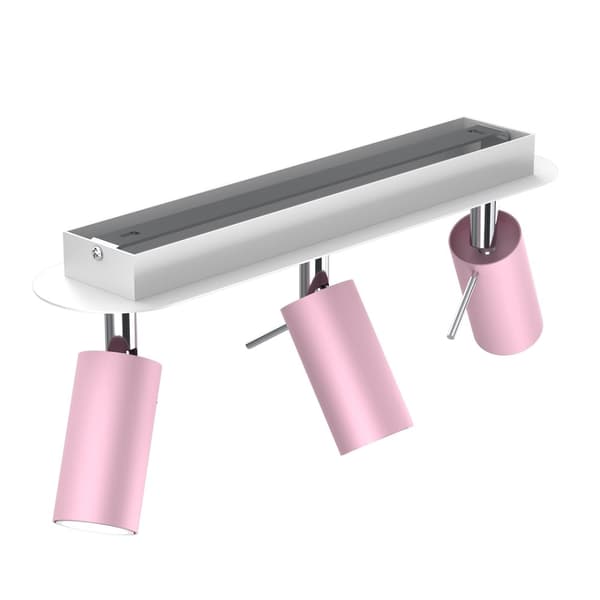 Taklampa PRESTON PINK/WHITE 3x mini GU10