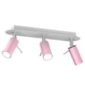 Miniatyrbild 6 av 7: Taklampa PRESTON PINK/WHITE 3x mini GU10
