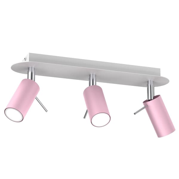 Taklampa PRESTON PINK/WHITE 3x mini GU10