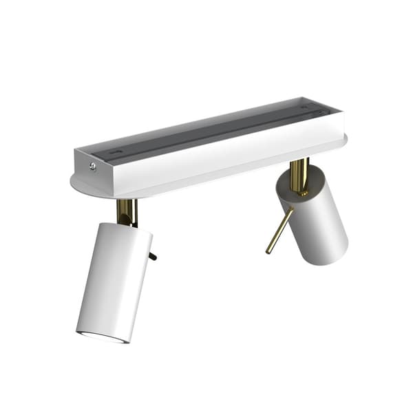 Taklampa PRESTON GOLD/WHITE 2x mini GU10
