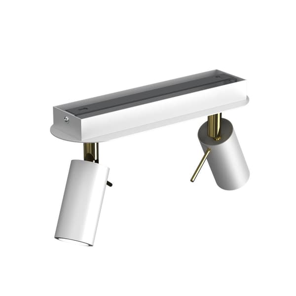 Taklampa PRESTON GOLD/WHITE 2x mini GU10