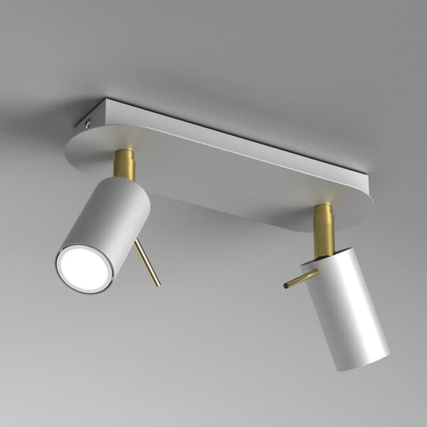 Taklampa PRESTON GOLD/WHITE 2x mini GU10