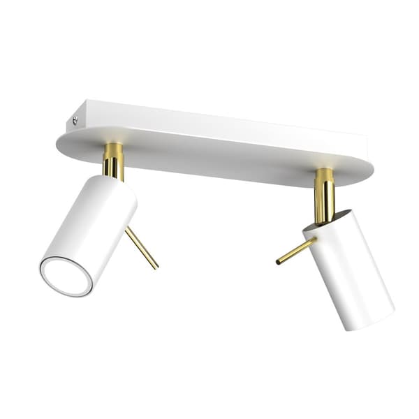 Taklampa PRESTON GOLD/WHITE 2x mini GU10
