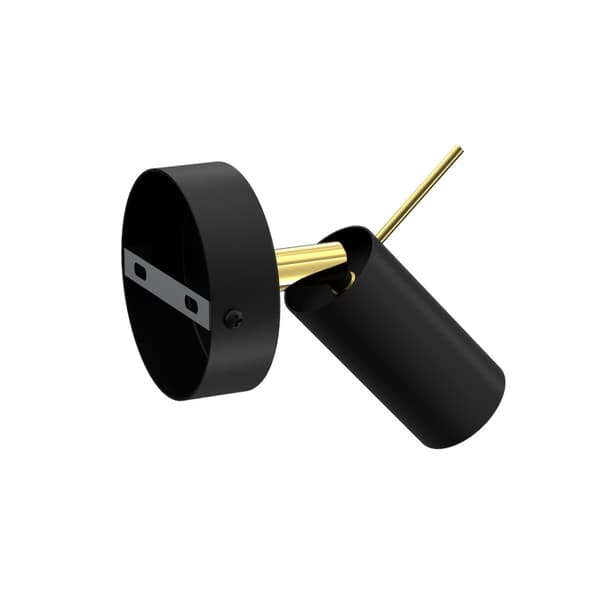 PRESTON GULD/SVART vägglampa 1x mini GU10