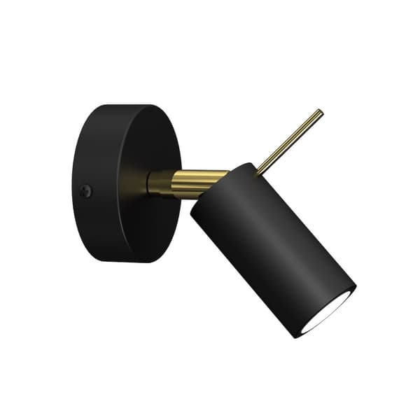 PRESTON GULD/SVART vägglampa 1x mini GU10