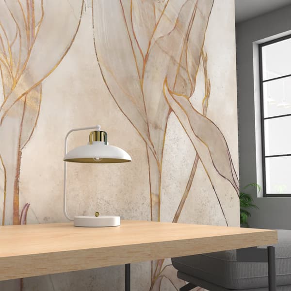 Bordlampe FELIX WHITE/GULD 1xE27