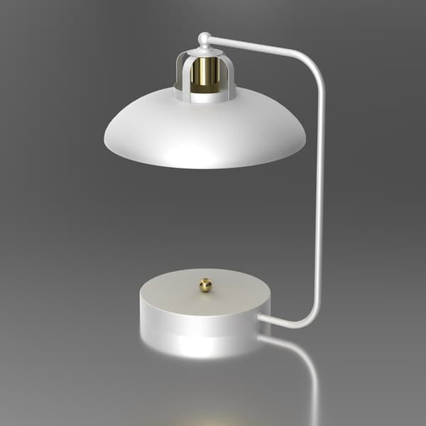 Bordlampe FELIX WHITE/GULD 1xE27