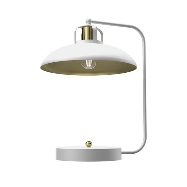 Bordlampe FELIX WHITE/GULD 1xE27