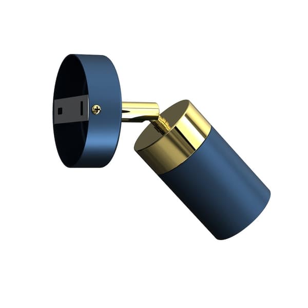 JOKER NAVY BLUE/GULD væglampe 1xGU10