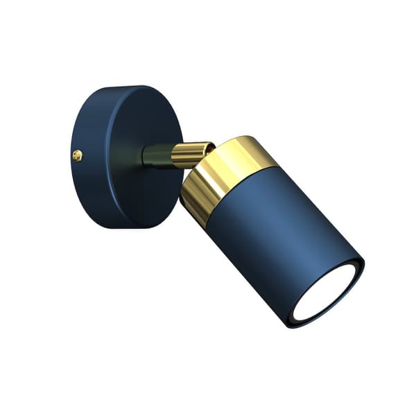 JOKER NAVY BLUE/GULD væglampe 1xGU10
