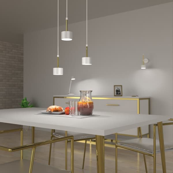 Hänglampa ARENA WHITE/GULD 3xGX53