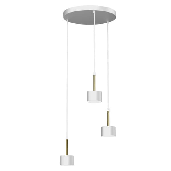 Hänglampa ARENA WHITE/GULD 3xGX53