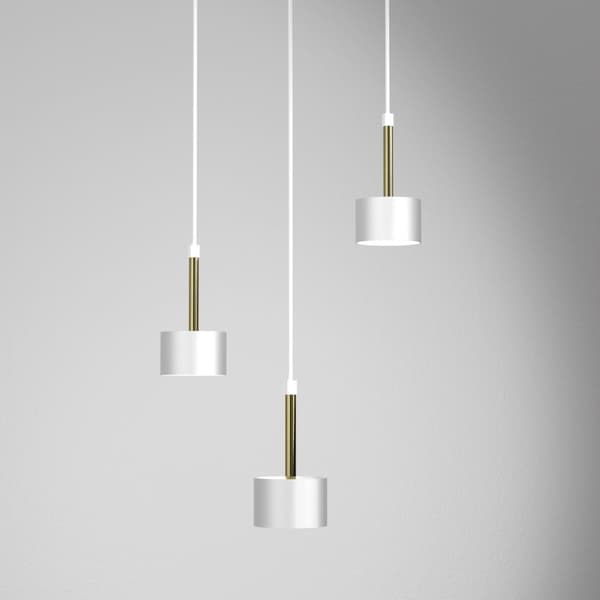 Hänglampa ARENA WHITE/GULD 3xGX53
