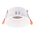 Miniatyrbillede 4 af 6: Loftspotlight Flush Mount Rund Bevægelig 1xGU10 IP20 Hvid