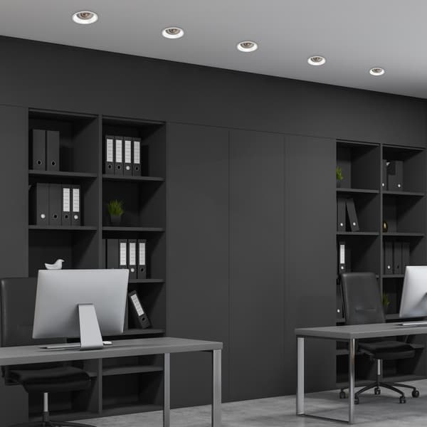 Loftspotlight Flush Mount Rund Bevægelig 1xGU10 IP20 Hvid