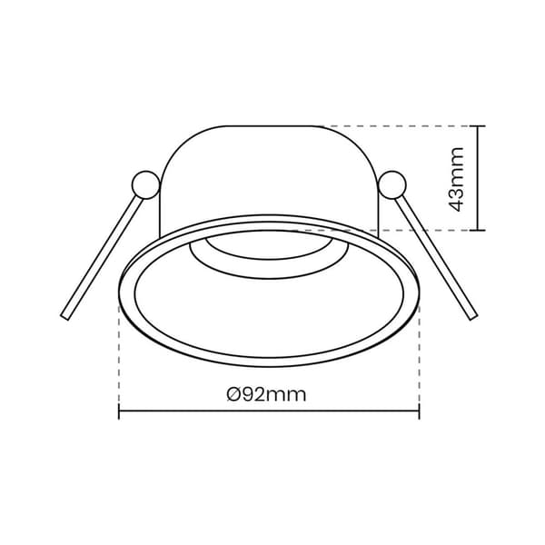 Takspotlight Flush Mount Rund Flyttbar 1xGU10 IP20 Svart