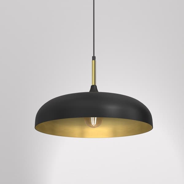 Hængelampe LINCOLN SORT/GULD 1xE27 45cm