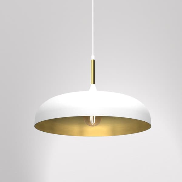 LINCOLN WHITE/GOLD riippuvalaisin 1xE27 45cm