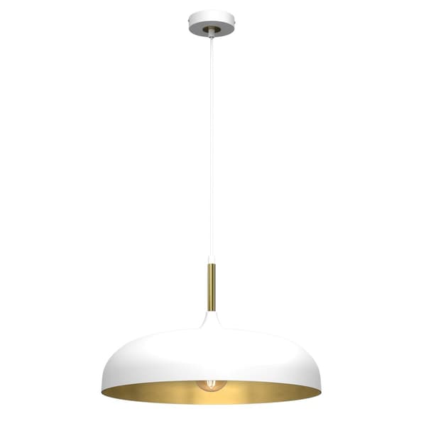 LINCOLN WHITE/GOLD riippuvalaisin 1xE27 45cm
