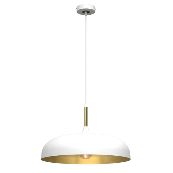 LINCOLN WHITE/GOLD riippuvalaisin 1xE27 45cm