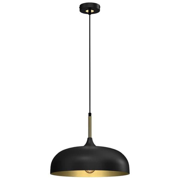 Riippuvalaisin LINCOLN BLACK/GOLD 1xE27 35cm