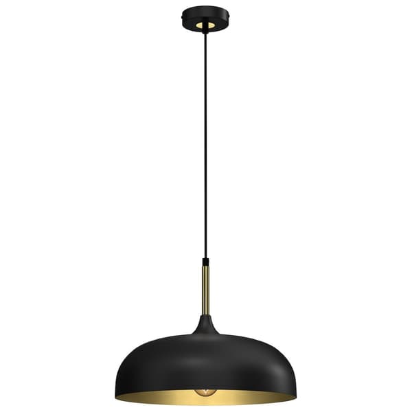 Riippuvalaisin LINCOLN BLACK/GOLD 1xE27 35cm