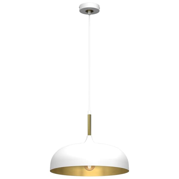 Hængelampe LINCOLN WHITE/GULD 1xE27 35cm