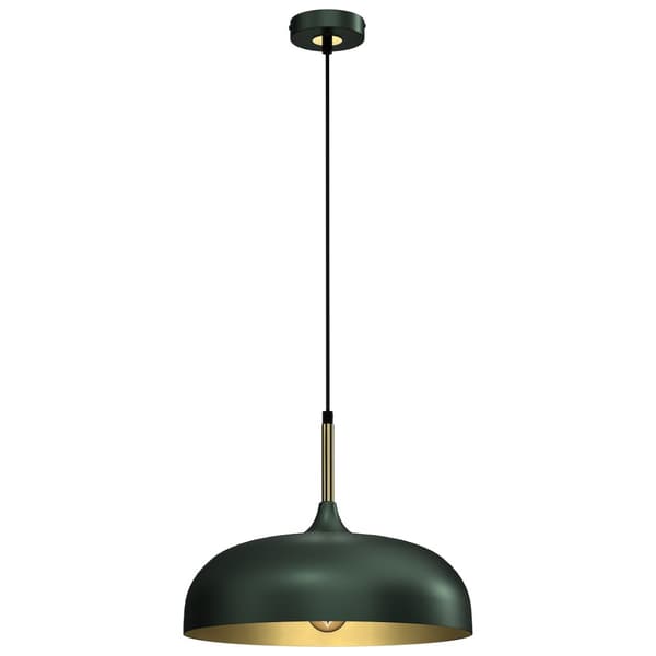 Hængelampe LINCOLN GRØN/GULD 1xE27 35cm