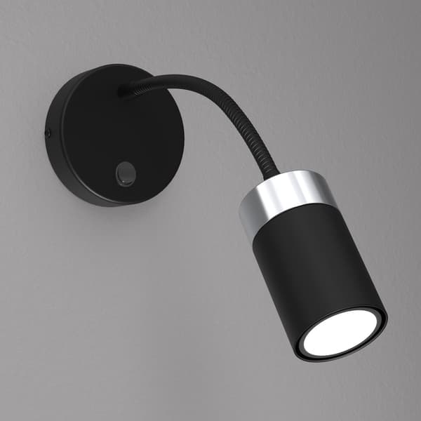 JOKER BLACK/CHROME flex væglampe 1xGU10