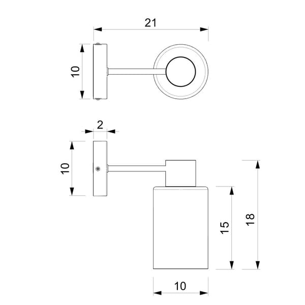 MADERA 1xE27 vägglampa