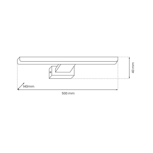 PINTO SVART 12W LED vägglampa 50cm