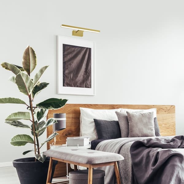 PINTO SATIN GOLD 7W LED 30cm væglampe