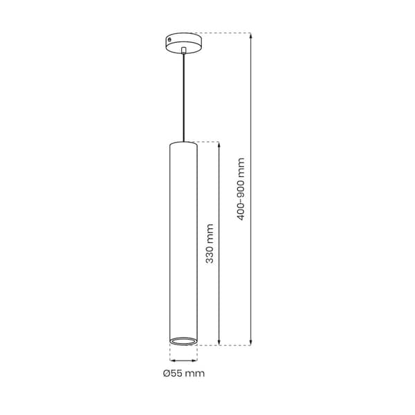 HUDSON WHITE 1xGU10 pendel