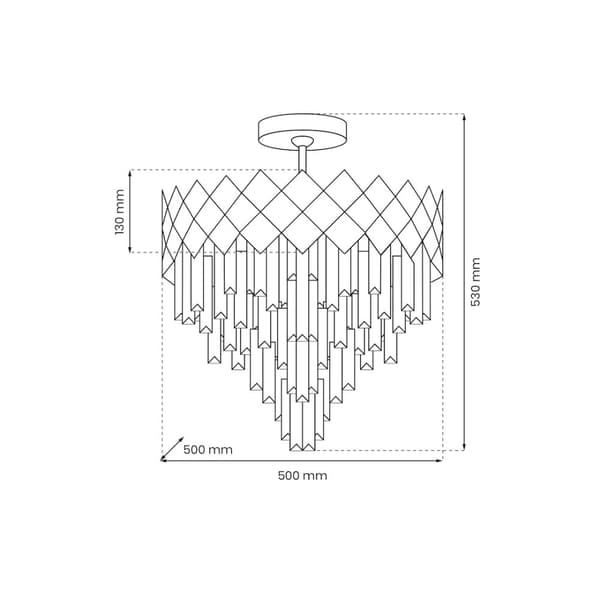 CARISMA CHROME taklampa 9xE14
