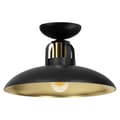 Miniatyrbillede 1 af 5: Loftslampe FELIX BLACK/GULD 1xE27