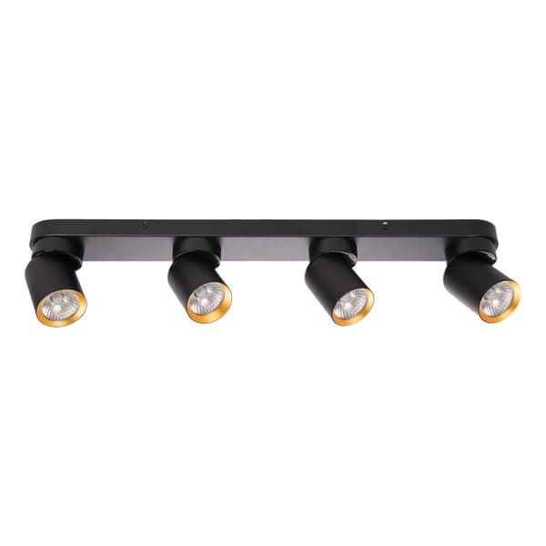 Andy Taklampa 4xGU10 Svart + Guld
