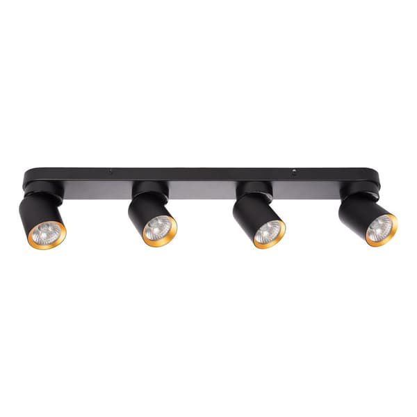 Andy Taklampa 4xGU10 Svart + Guld