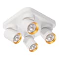 Miniatyrbillede 5 af 5: Loftslampe Andy 4xGU10 Firkantet Hvid + Guld