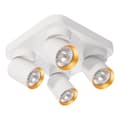 Miniatyrbillede 1 af 5: Loftslampe Andy 4xGU10 Firkantet Hvid + Guld