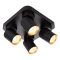 Miniatyrbillede 1 af 5: Loftslampe Andy 4xGU10 Firkantet Sort + Guld