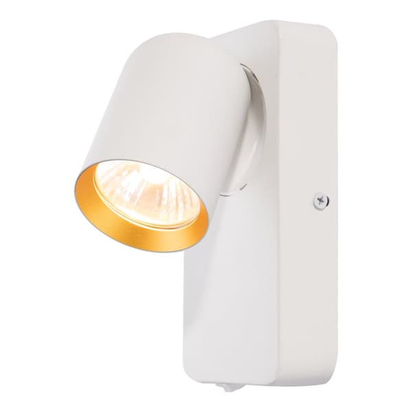 Andy 1xGU10 Vägglampa Vit + Guld