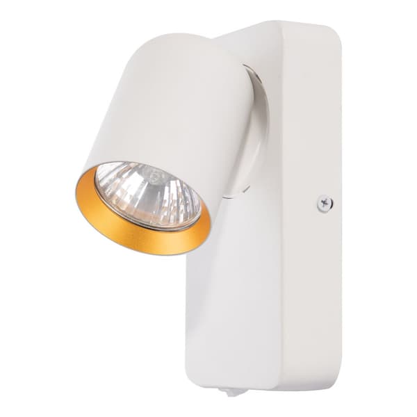 Andy 1xGU10 Vägglampa Vit + Guld