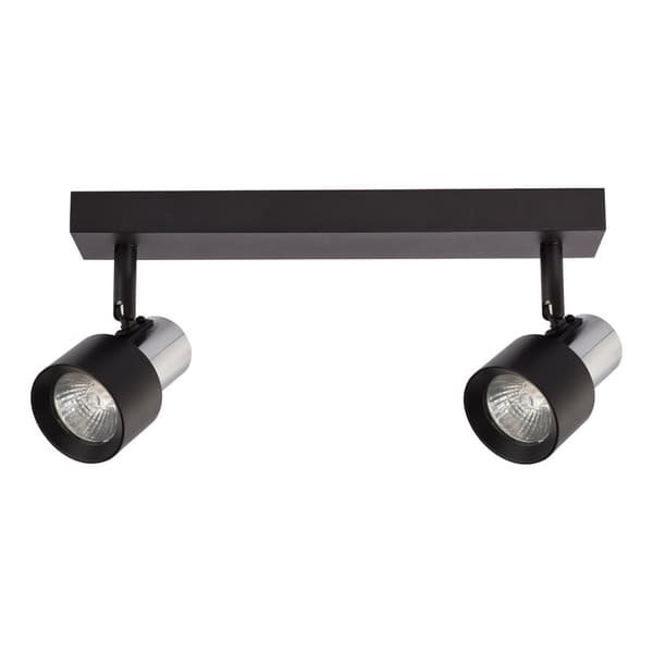 Loftslampe Cino 2xGU10 Sort + Krom