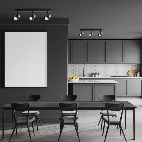 Taklampa Cino 3xGU10 Svart + Krom