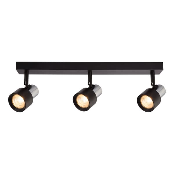 Taklampa Cino 3xGU10 Svart + Krom